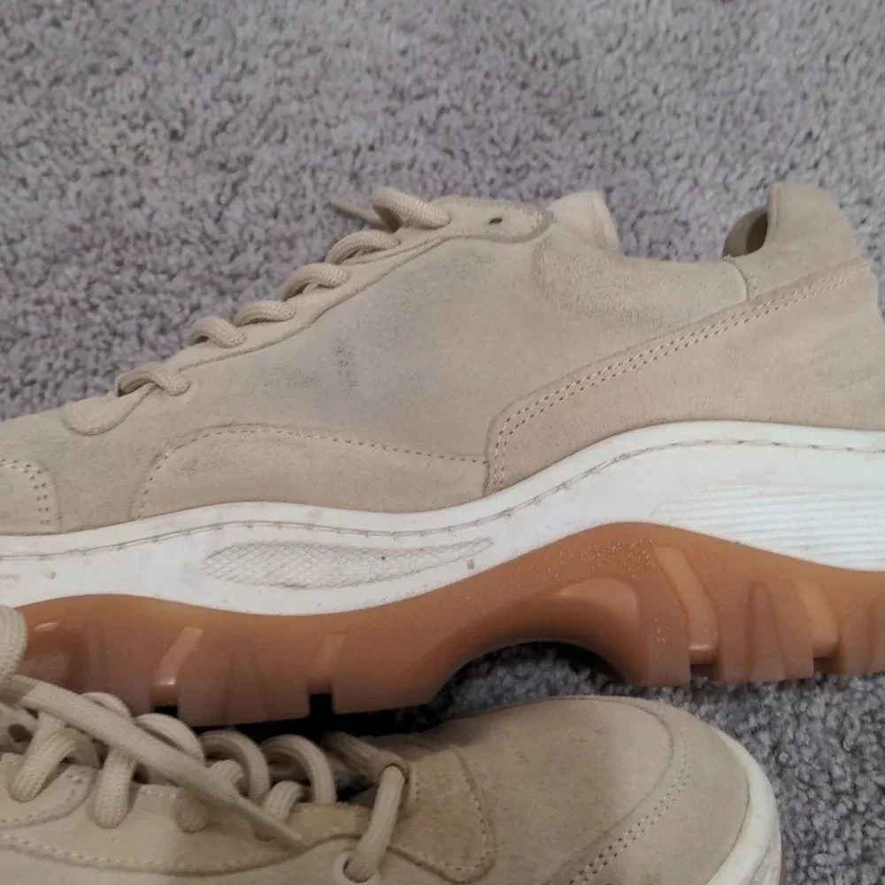 Bronx Baisley Tan Suede Chunky Platform Lug Sole Sneakers EU 41